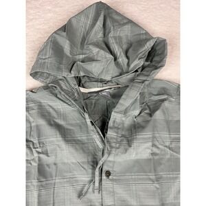 Kathmandu Mens Plaid Hooded Pullover Shirt Size M Lightweight Button Up